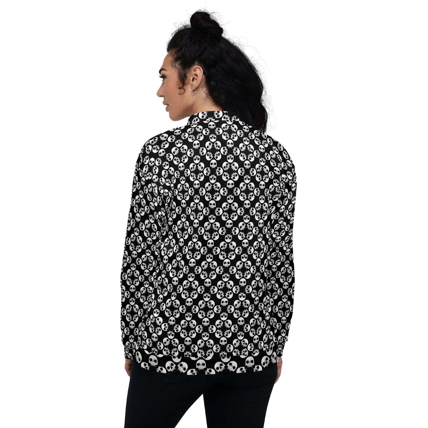 Bomber Jacket (Unisex) | Small Skull Print