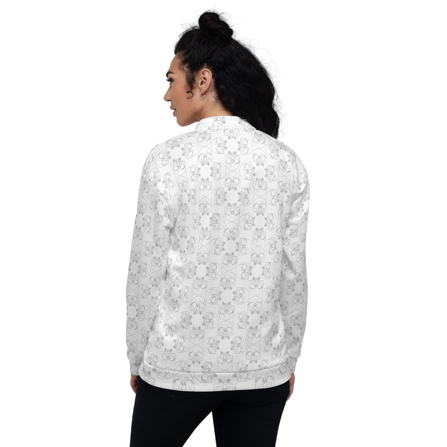 Bomber Jacket (Unisex) | Small Skull Print