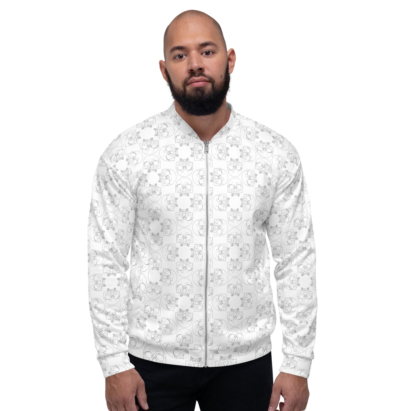 Bomber Jacket (Unisex) | Small Skull Print